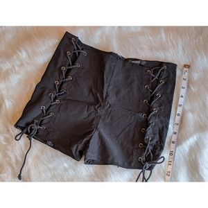 Lace up side booty shorts